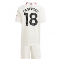 Manchester United Casemiro #18 Tretí Detský futbalový dres 2023-24 Krátky Rukáv (+ trenírky)